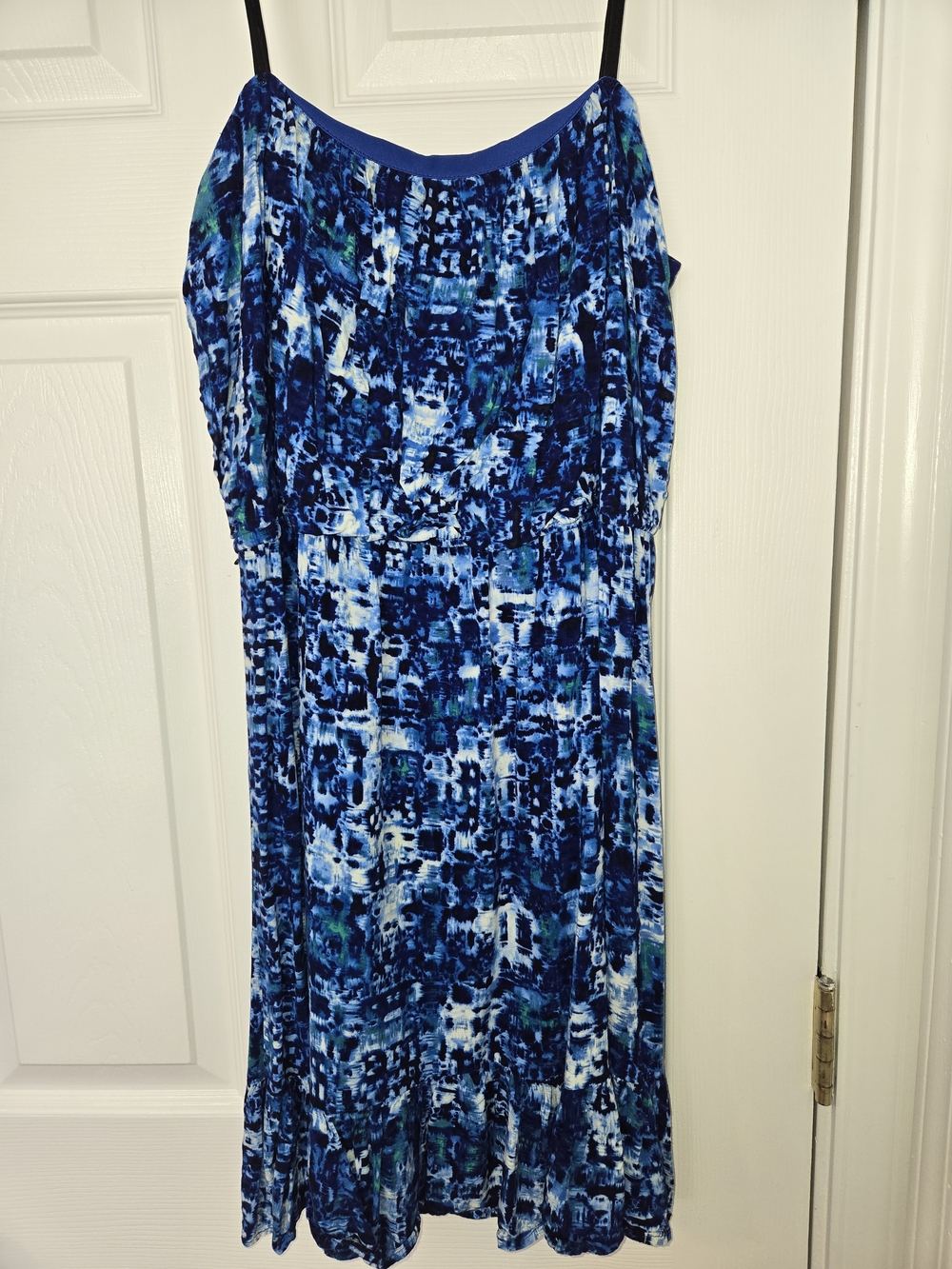 Deb Blue Multi Abstract Print Dress